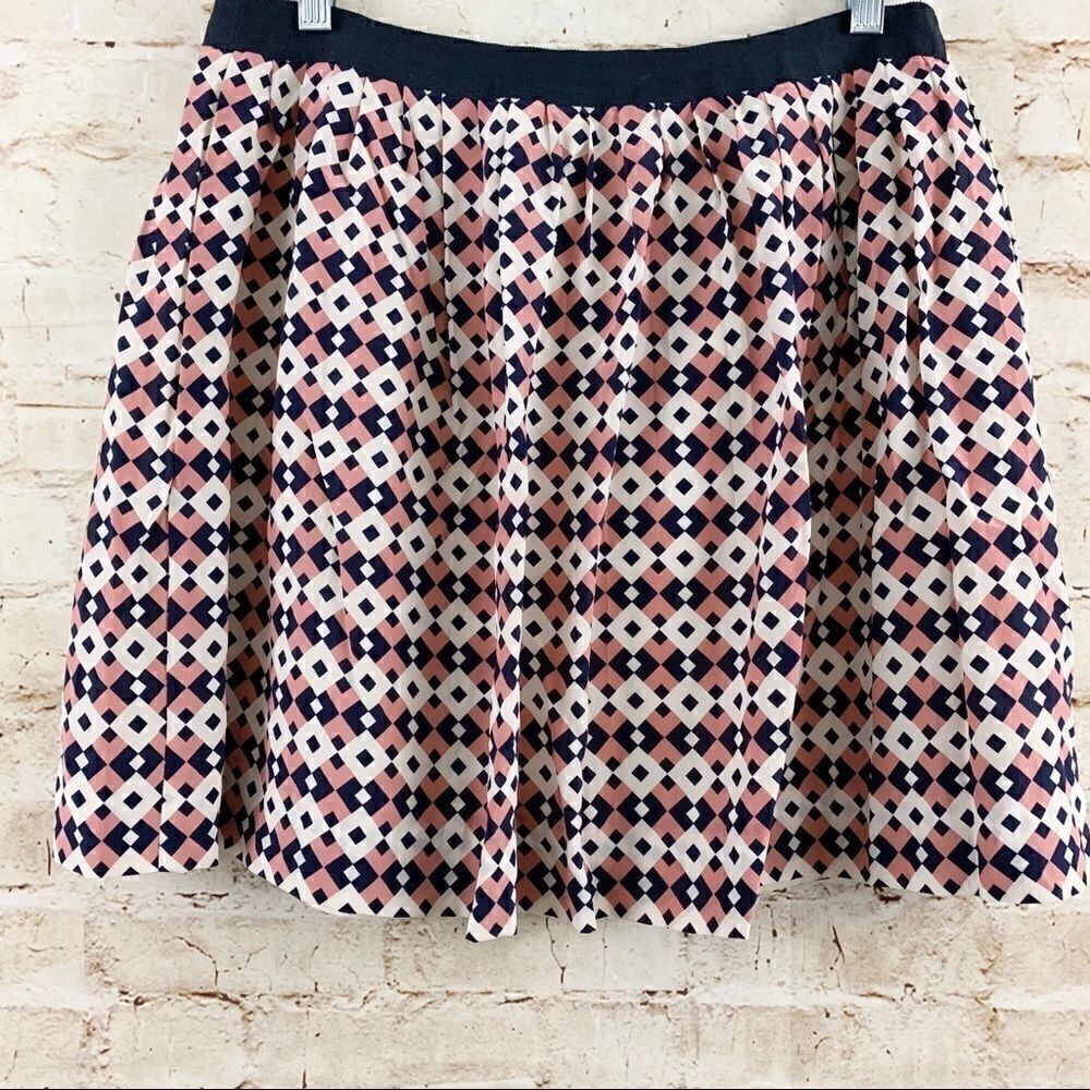 J. Crew silk pleated A-line skirt